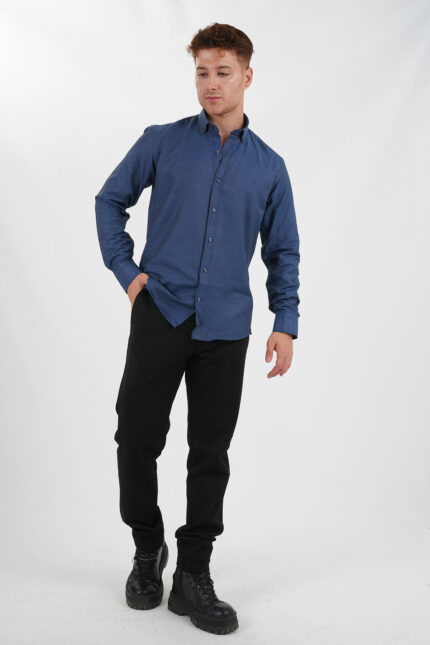 Navy Hemd Slim Fit