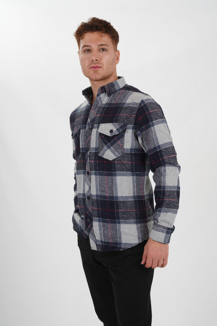 Flanellhemd - Slim Fit gemustert – Bild 4