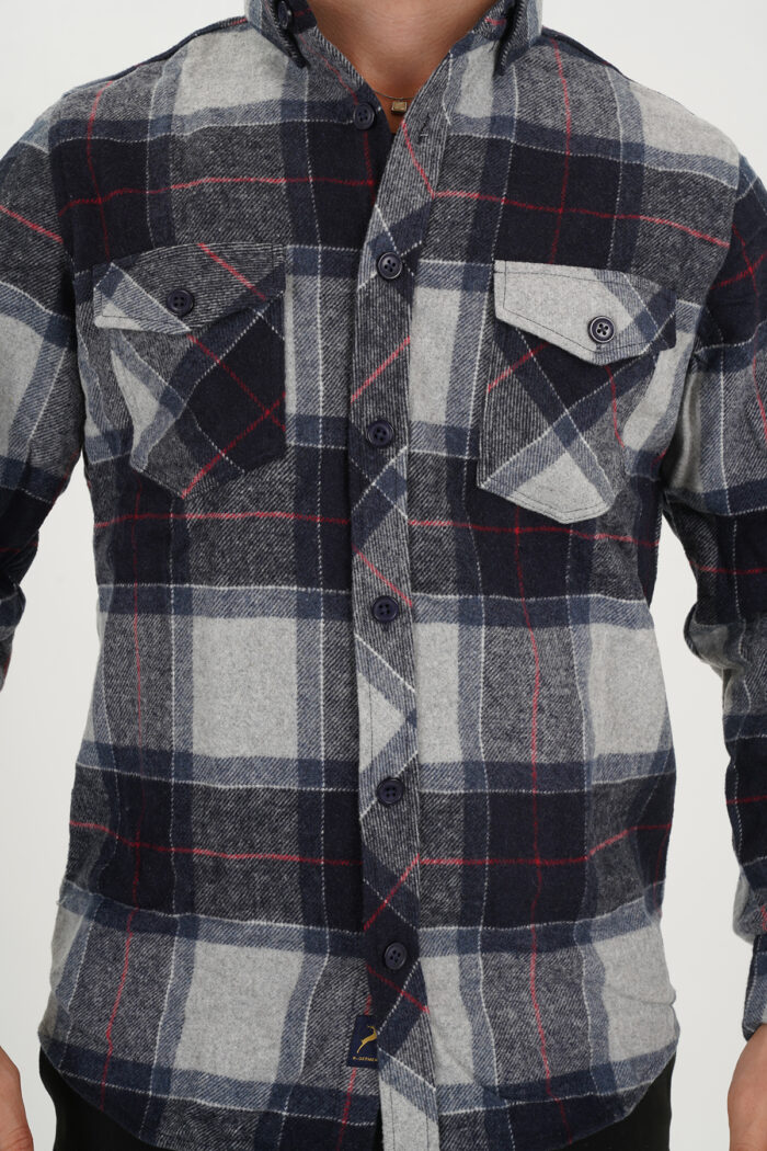 Flanellhemd - Slim Fit gemustert – Bild 7