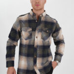 Holzfällerhemd Gelb-Blau elegant Pantello