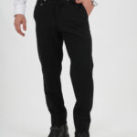elegante schwarze Jogger Chino Hose Pantello