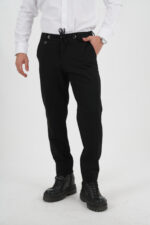 elegante schwarze Jogger Chino Hose Pantello