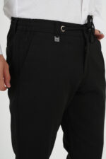 schwarze Jogger Chino Hose Pantello