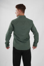 Dunkelgrünes Hemd Hintenansicht Pantello